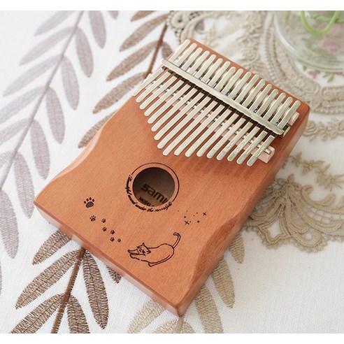 삼익악기 칼림바 고양이 올솔리드 마호가니 17키 SKLB-17 CAT + 하드 케이스 세트 이미지 4