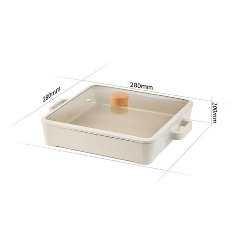 네오플램피카 인덕션 사각 전골팬 + 다이얼 인덕션 세트 2종 후기 분석 - 인덕션 바닥면