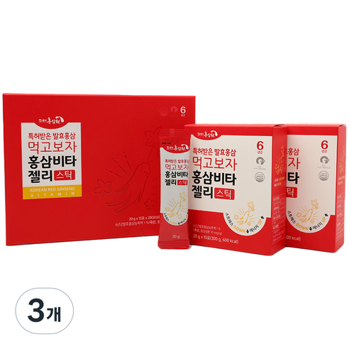 먹고보자 홍삼 비타 젤리 스틱 20g x 30p, 600g, 3개