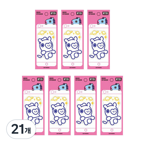 라인프렌즈 BT21 데코 스티커 모바일, 망, 21개