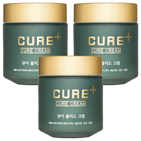 김정문알로에 큐어 플러스 크림, 80g, 3개