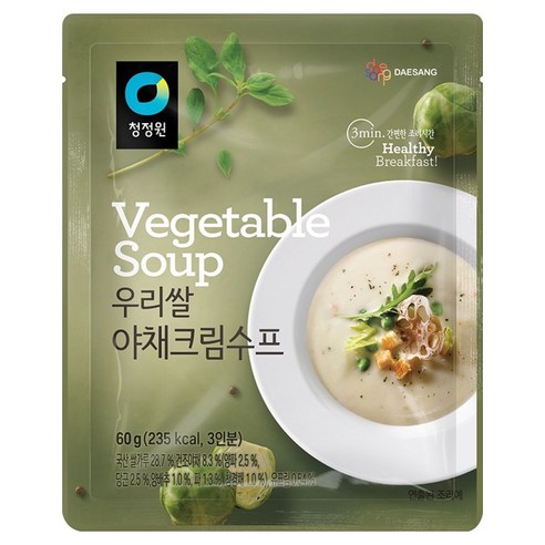 청정원 우리쌀 야채 수프, 60g, 1개