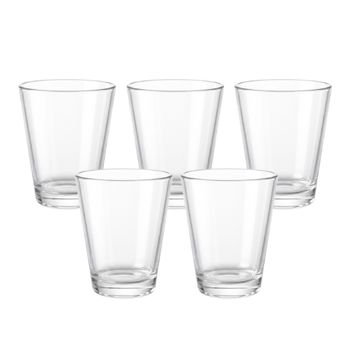 리빙메이트 PC 안깨지는 라운드 물컵 270ml, 투명, 5개