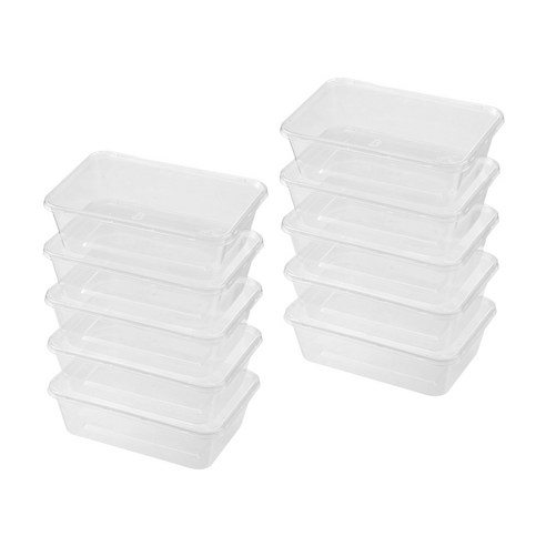 탐사 내열 용기 + 뚜껑 세트 투명, 10세트