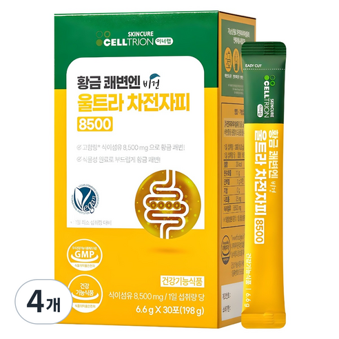 이너랩 황금 쾌변엔 비건 울트라 차전자피 8500, 198g, 4개