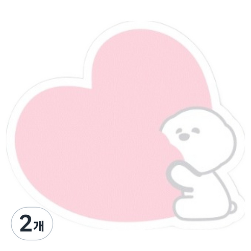 양지다이어리 기다려빵아 점착메모지 러블리, 혼합색상, 2개, 50매