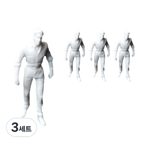 포레스 사람 모형 디오라마재료 1:25 4p, 백색, 3세트