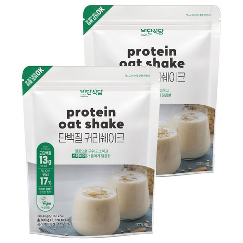 비단식당 단백질 귀리쉐이크 800g, 2개 솔직 후기 | 실사용자 리뷰 분석 썸네일