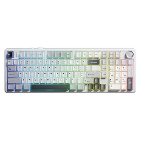 AULA 독거미 풀윤활 3모드 블루투스 기계식 유무선 키보드 성시축, Retro Grey, F99 Pro, 제조사축