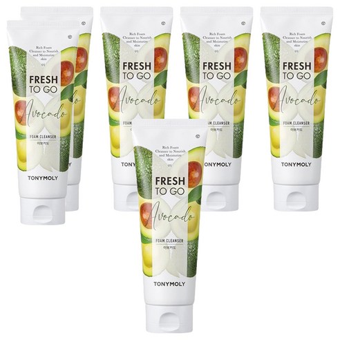 토니모리 프레쉬 투 고 아보카도 폼클렌저, 170ml, 6개