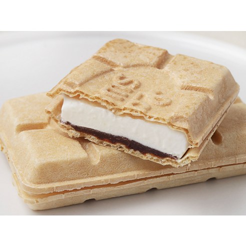 라라스윗 팥 모나카 아이스밀크 (냉동) 후기 분석 - 제품 단면 분석