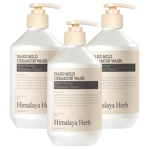 나드 마일드 세라마이드 바디워시 무향, 500ml, 3개 - 바디워시 | 쿠팡