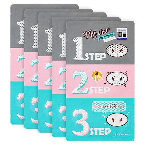 홀리카홀리카 피그 클리어 블랙헤드 3 step 키트 코 팩 솔직 후기 | 피부 타입별 분석 - 상품 이미지 1