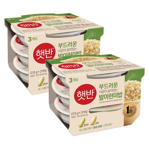 햇반 발아현미밥, 210g, 6개