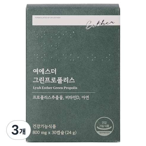 에스더포뮬러 여에스더 그린프로폴리스 24g, 3개, 30정