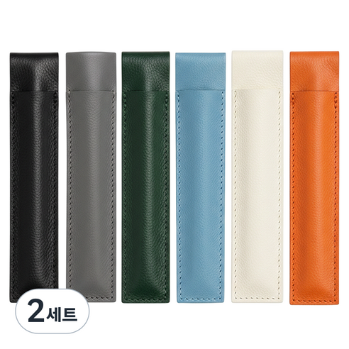 피넬 고급 가죽 다이어리 펜 홀더 고정 밴드 6종 세트, 혼합색상, 2세트