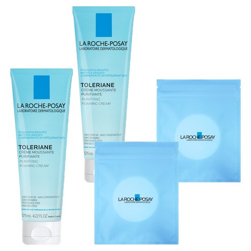 라로슈포제 똘러리앙 퓨리파잉 포밍 크림 125ml + 화장솜 30p 세트, 2세트