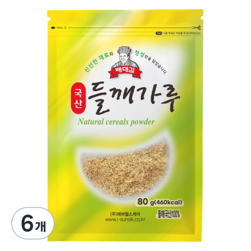 배대감 국산 들깨가루, 80g, 6개