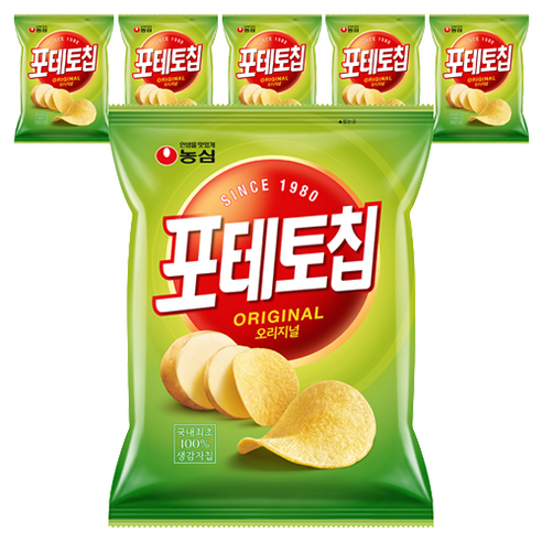 포테토칩 오리지널, 60g, 6개
