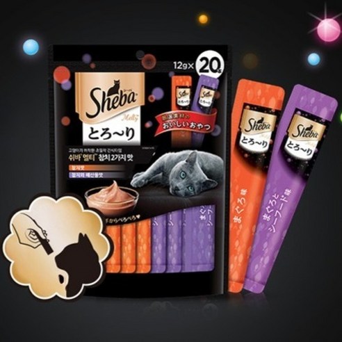 쉬바 멜티 고양이 파우치 짜먹는 간식 참치 10p + 참치와 해산물 10p 이미지 2