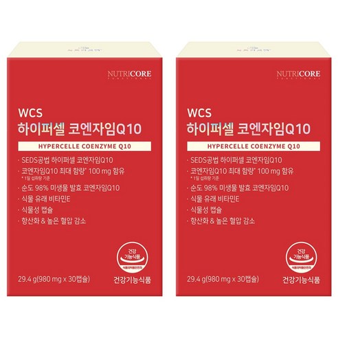 뉴트리코어 하이퍼셀 코엔자임Q10 29.4g, 30정, 2개