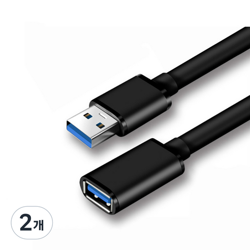 라온디지털 고급형 USB 3.0 AM-AF 연장케이블 연장선, 1m, 2개