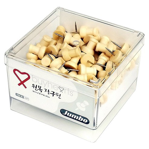 바이하츠 점보 원목장구핀, 1개, 65개입
