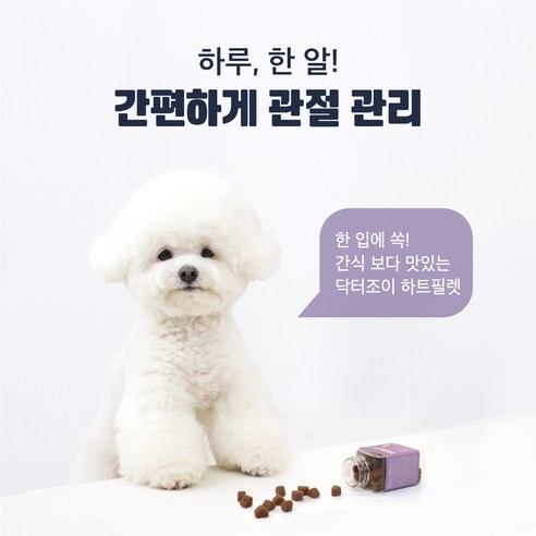 닥터조이 강아지 케어 영양제 후기 분석 - 영양제 제형과 크기 확인