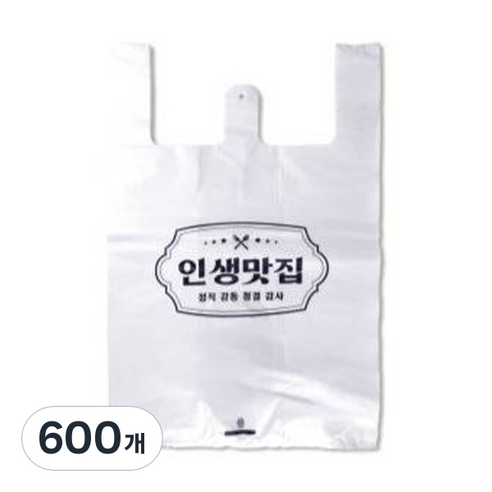 로로팩 배달음식 포장용 비닐봉투 유백 소, 15L, 600개