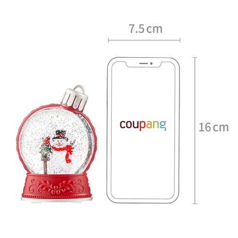 크리스마스 스노우 워터볼 무드등 실제 사용 후기 분석 - 글리터 효과