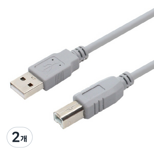 엠비에프 USB 2.0 B타입 연결 케이블, 2개, 3m
