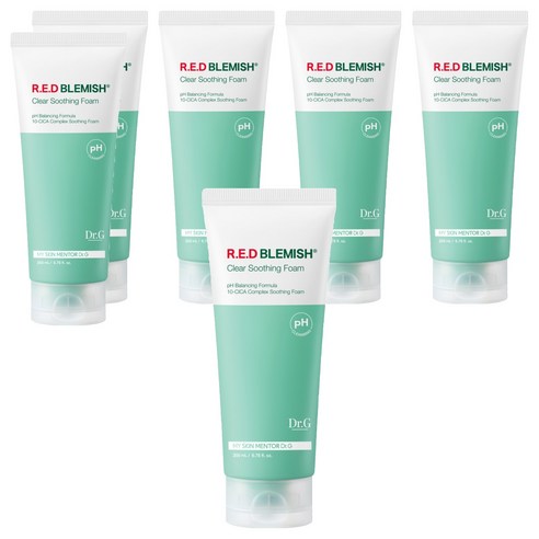 닥터지 약산성 레드 블레미쉬 클리어 수딩 폼, 200ml, 6개