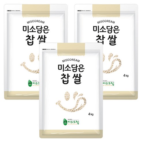 미소드림 미소담은 찹쌀, 4kg, 3개