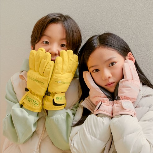 베네통 아동용 컬러풀 스키장갑 후기 분석 - 디테일 컷 2
