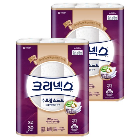 크리넥스 수프림 소프트 천연펄프 3겹 화장지 솔직 후기 | 실사용자 리뷰 분석 썸네일