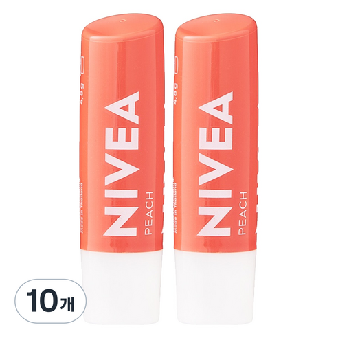 니베아 립케어 피치 샤인, 피치향, 4.8g, 10개