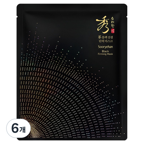 수려한 블랙 진생 탄력 마스크 33ml, 1개입, 6개