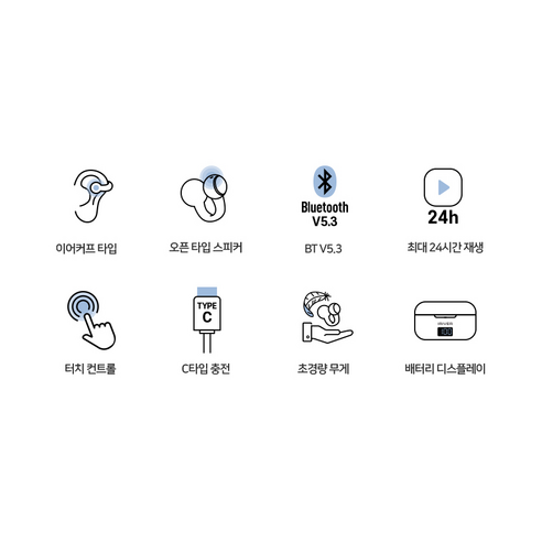 아이리버 무선 오픈형 귀걸이형 이어폰 후기 분석 - 인체공학적 곡선 설계