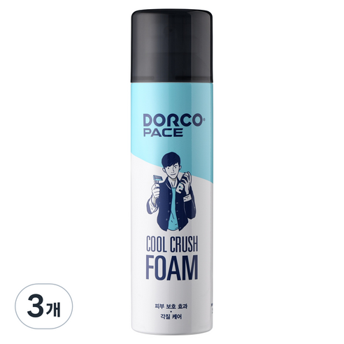 PACE 쿨 크러쉬 대용량 쉐이빙 폼, 250ml, 3개