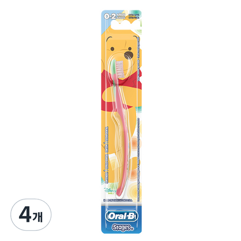 오랄비 스테이지스 1단계 유치용 칫솔, 랜덤 발송, 1개입, 4개