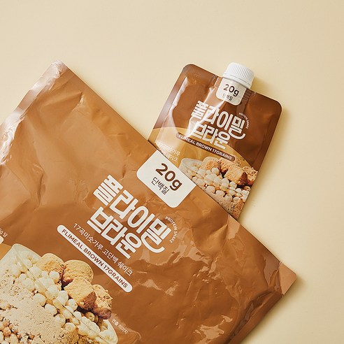 플라이밀 단백질 쉐이크 파우치 브라운 45g, 7개 이미지 2
