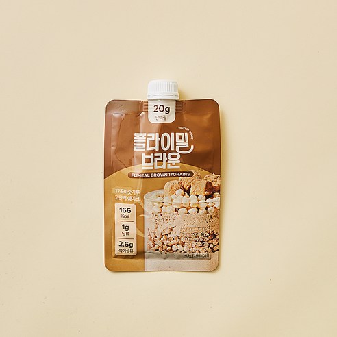 플라이밀 단백질 쉐이크 파우치 브라운 45g, 7개 이미지 3