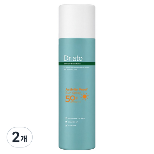 닥터아토 액티비티 5중 프루프 선스프레이 SPF50+ PA++++, 2개, 150ml