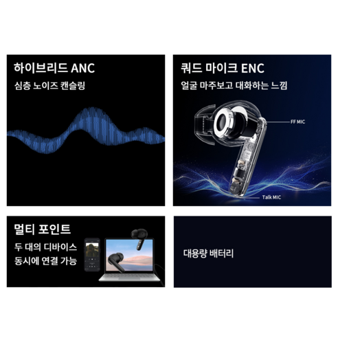 QCY 노이즈 캔슬링 블루투스 이어폰 개봉기 | 실사용 후기 - 상품 이미지 4