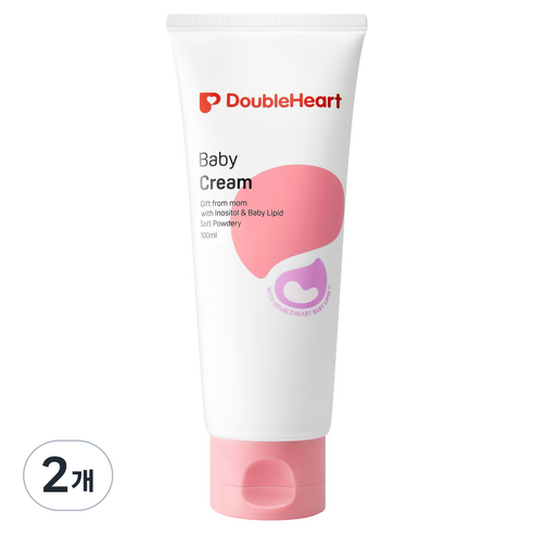 더블하트 베이비 크림 소프트 파우더리, 100ml, 2개