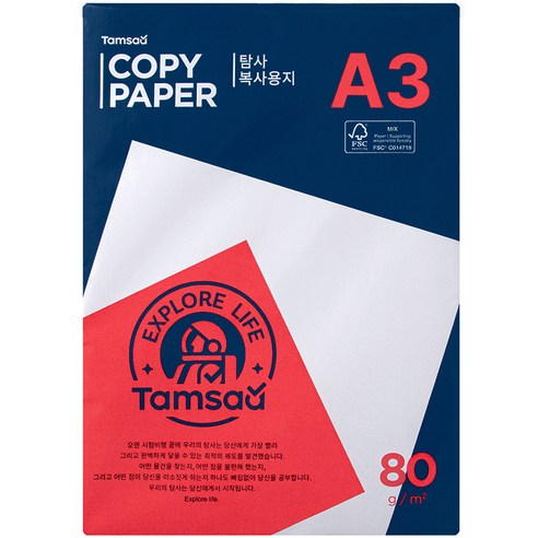 탐사 복사용지 80g, A3, 250매