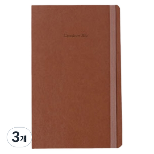 양지사 크리에이티브365 라인드 빈티지 수첩 192매 L, 탄, 3개, 3개