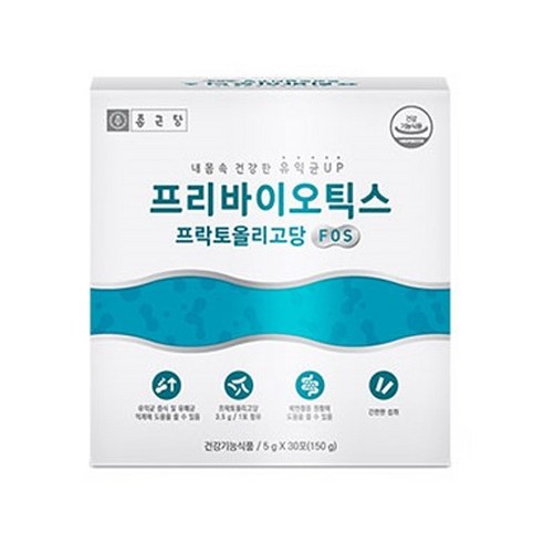 종근당 프리바이오틱스 프락토올리고당 FOS 유산균 30p, 150g, 6개 상세 이미지
