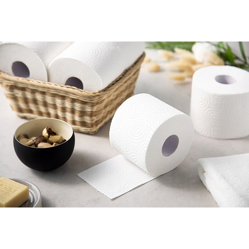 쿠팡베이직 네추럴 3겹 천연펄프 롤화장지 30m 후기 분석 - 깔끔한 절취선 처리