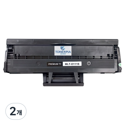 토너피아 2000매 대용량 SL-M2020~2029 / SL-M2070 / SL-M2071 / SL-M2073 / SL-M2074 / SL-M2077~2079 호환 토너 MLT-D111S, 검정, 2개